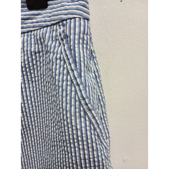 L.L. Bean Favorite Fit Womens Mini Skirt Size 10 Seersucker Striped Preppy - Picture 3 of 6